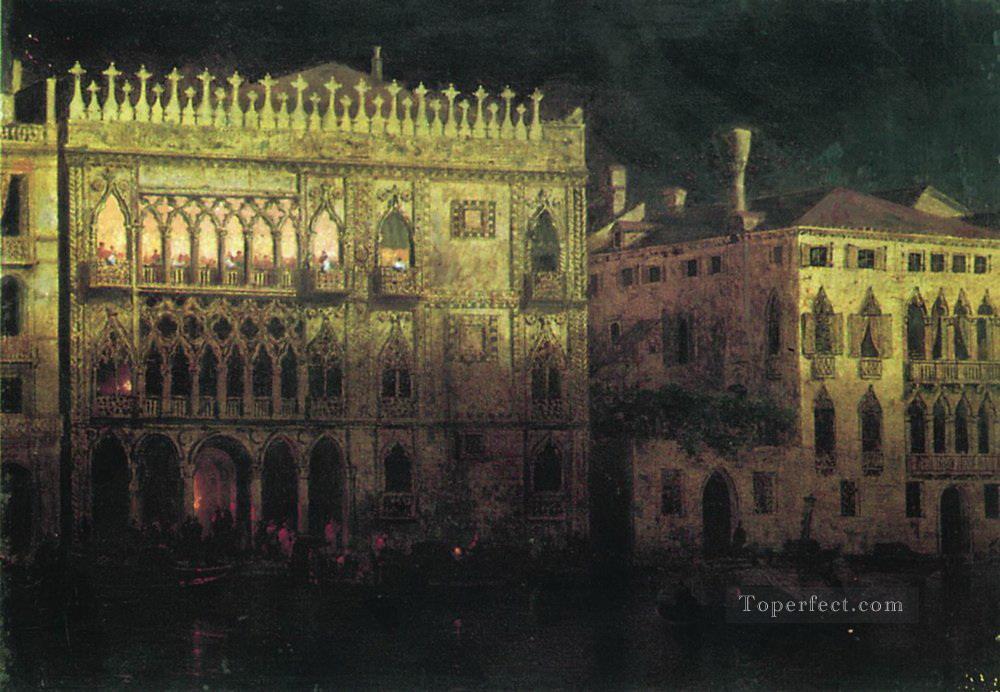 ka d ordo palace in venice by moonlight Ivan Aivazovsky Oil Paintings